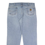 CARHARTT Mens Classic Blue Denim Jeans W42 L32 Zip Closure Straight Leg