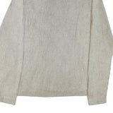 NAUTICA Womens Beige Patterned Jumper Crew Neck Basic Knit L Cotton Blend Casual