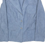 UMBA Womens Blue Button Jacket S Polyester Tailored Plain Stylish Classic