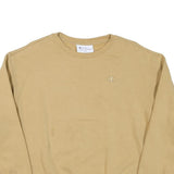 CHAMPION Womens Beige Crew Neck M Classic Logo Cotton Blend Pullover Sweatshirt