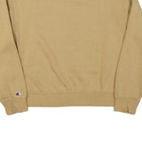 CHAMPION Womens Beige Crew Neck M Classic Logo Cotton Blend Pullover Sweatshirt