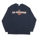NFL Mens Blue Chicago Bears Da Defense Graphic T-Shirt XL Long Sleeve Crew Neck