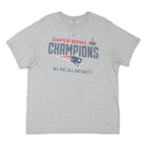 NFL Mens Grey Super Bowl Champions T-Shirt XL Short Sleeve Crew Neck Cotton