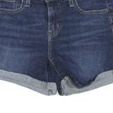 LEVI'S Womens Denim Blue Casual Shorts XS W25 Mid Length Cuffed Hem