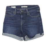 LEVI'S Womens Denim Blue Casual Shorts XS W25 Mid Length Cuffed Hem