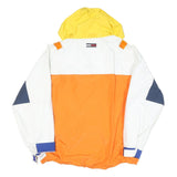 TOMMY HILFIGER Mens White & Orange Sailing Gear Zip Jacket L Polyester Blend