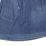 LEVI'S Womens Blue Denim Mini Cotton Blend Skirt L Functional Pockets