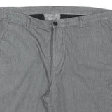 CALVIN KLEIN Mens Grey Pinstripe Casual Shorts 2XL W36 Cotton Blend