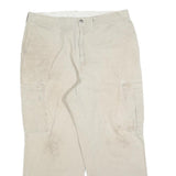 DICKIES Mens Relaxed Beige Cargo Trousers W38 L27 Cotton Blend Zip