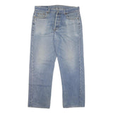 LEVI'S 501 Mens Jeans Blue Regular Straight Denim Medium W34 L29 Classic Button
