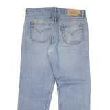 LEVI'S 501 Mens Jeans Blue Regular Straight Denim Medium W34 L29 Classic Button