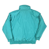 ANDY JOHNS Womens Teal Blue Jacket M Polyester Blend Zip Casual Retro Style