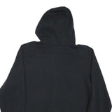 NIKE Womens Black Hoodie M Cotton Blend Full Zip Fitness Casual Sweatshirt