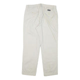 NAUTICA Mens Cotton Blend White Regular Straight Trousers W34 L29 Casual Zip