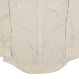 KMART Mens Beige Polyester Blend Shirt XL Long Sleeve Button Front Casual