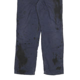 CARHARTT Mens Cotton Blend Blue Relaxed Straight Trousers W38 L34 Workwear