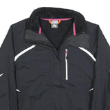 NIKE Womens Black Polyester Blend Zip Jacket M Sportswear Lightweight Warm