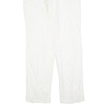 JUST CAVALLI Womens Cotton Blend White Regular Fit Straight Leg Trousers W36 L36