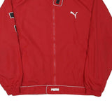PUMA Mens Red & Black Zip Jacket L Polyester Blend Sports Racing Style Track