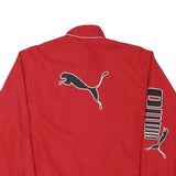 PUMA Mens Red & Black Zip Jacket L Polyester Blend Sports Racing Style Track