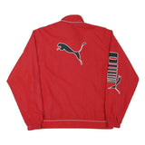 PUMA Mens Red & Black Zip Jacket L Polyester Blend Sports Racing Style Track