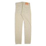 LEVI'S 510 Mens Slim Jeans Beige Denim W28 L32 Classic Cotton Zip