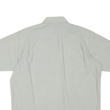 WRANGLER Mens Grey Cotton Blend Shirt L Casual Button Pocket Short Sleeve