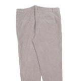 BOSS HUGO BOSS Womens Polyester Blend Beige Slim Straight Trousers W34 L28