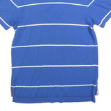 TOMMY HILFIGER Mens Blue & White Striped Polo Shirt XS Classic Cotton Blend
