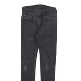 LEVI'S 519 HI-BALL Mens Jeans Black Slim Skinny Denim W28 L28 Zip Cotton Blend