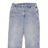 CARHARTT Mens Jeans Blue Regular Straight Denim Stone Wash W32 L29 Workwear