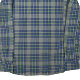 COLUMBIA Mens Blue & Green Plaid Shirt XL Cotton Blend Lightweight Casual