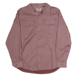 WRANGLER Mens Red Cotton Shirt L Casual Long Sleeve Western Button Pocket