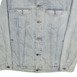 LEVI'S Mens Blue Denim Cotton Button Jacket XL Casual Classic Fit Front Pockets