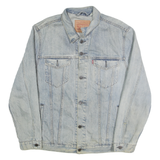 LEVI'S Mens Blue Denim Cotton Button Jacket XL Casual Classic Fit Front Pockets