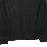 Womens Black & Gold Printed Blouse Long Sleeve Round Neck XL Elegant Top