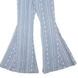 SHYANNES Womens Jeans Blue Regular Flared Denim Medium W26 L35 Patterned