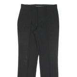 PEACOCKS Womens Black Regular Leg Trousers W28 L30 Smart Zip Closure