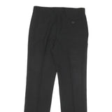 PEACOCKS Womens Black Regular Leg Trousers W28 L30 Smart Zip Closure