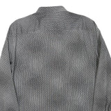 ARMANI EXCHANGE Mens Black Grey Cotton Blend Patterned Shirt L Long Sleeve