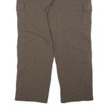 COLUMBIA Lined Womens Brown Regular Cargo Trousers W35 L29 Outdoor Zip Pocket