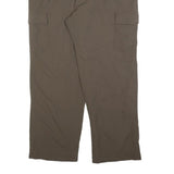 COLUMBIA Lined Womens Brown Regular Cargo Trousers W35 L29 Outdoor Zip Pocket