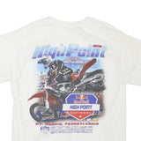 GILDAN Mens White Red Bull High Point National Graphic T-Shirt L Short Sleeve