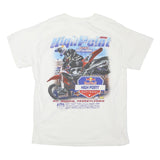 GILDAN Mens White Red Bull High Point National Graphic T-Shirt L Short Sleeve