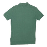 POLO RALPH LAUREN Mens Green Short Sleeve Plain S Polo Shirt Cotton Blend