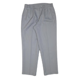 Womens Relaxed Fit Wool Blend Grey Trousers W32 L29 Zip Closure Elegant