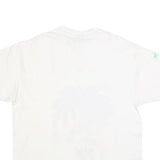 HANES Mens White XL Graphic T-Shirt Short Sleeve Crew Neck Cotton Blend Casual
