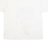 HANES Mens White XL Graphic T-Shirt Short Sleeve Crew Neck Cotton Blend Casual