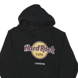 HARD ROCK CAFE Mens Black London Pullover Hoodie L Cotton Blend Casual