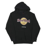HARD ROCK CAFE Mens Black London Pullover Hoodie L Cotton Blend Casual